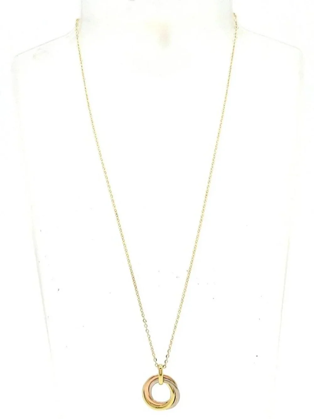 Cartier Trinity Pendant, Small Model 18K Tri-color Necklace